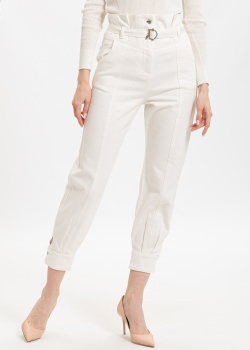 Укорочені джинси Patrizia Pepe білого кольору, фото