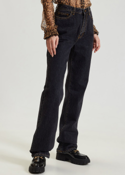 Широкие джинсы Saint Laurent черного цвета, фото
