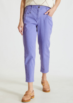 Фиолетовые джинсы Luisa Cerano из эластичного хлопка, фото