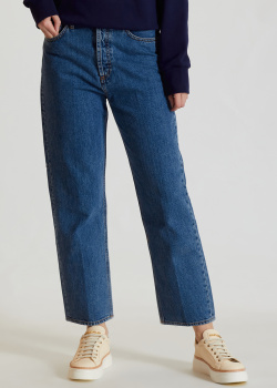 Широкие джинсы Trussardi синего цвета, фото