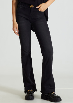 Расклешенные джинсы Pinko черного цвета, фото