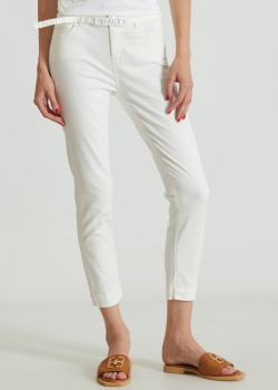 Белые джинсы-скинни Pinko Sabrina с ремнем, фото