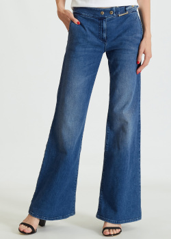 Синие джинсы-клеш Pinko с низкой посадкой, фото