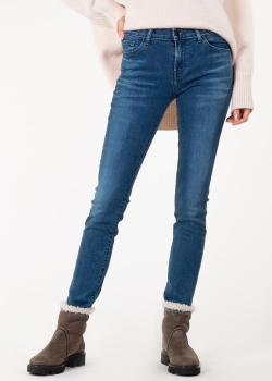 Синие джинсы-скинни J Brand с низкой посадкой, фото