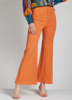 Розкльошені джинси Alberta Ferretti помаранчевого кольору, фото