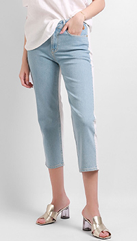 Двухцветные джинсы Silvian Heach с высокой талией, фото