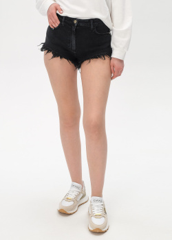 Джинсовые шорты Elisabetta Franchi с бахромой, фото