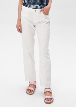 Прямые джинсы Emporio Armani белого цвета, фото