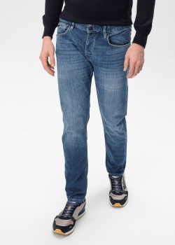 Сині джинси Emporio Armani з потертостями, фото