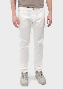 Зауженные джинсы Emporio Armani белого цвета, фото