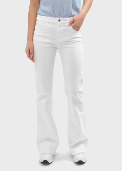 Белые джинсы Emporio Armani расклешенного кроя, фото