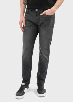 Зауженные джинсы Emporio Armani серого цвета, фото