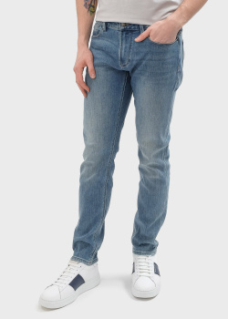 Мужские джинсы Emporio Armani голубого цвета, фото