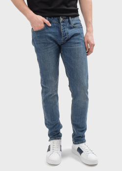 Сині джинси Emporio Armani звуженого крою, фото