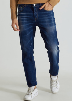 Темно-синие джинсы PMDS прямого кроя, фото