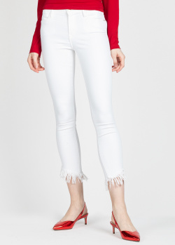 Узкие джинсы Frame Denim белого цвета, фото