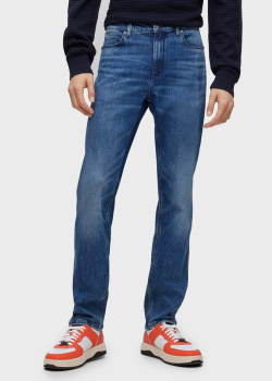 Мужские джинсы Hugo Boss Hugo синего цвета, фото