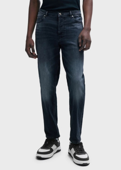 Чоловічі джинси Hugo Boss Hugo темно-синього кольору, фото