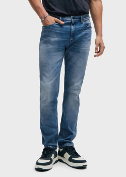 Синие джинсы Hugo Boss Hugo с винтажным эффектом, фото
