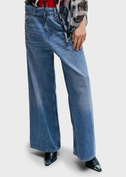 Широкие джинсы Hugo Boss Hugo синего цвета, фото