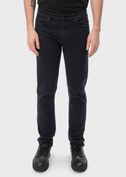 Мужские джинсы Hugo Boss темно-синего цвета, фото