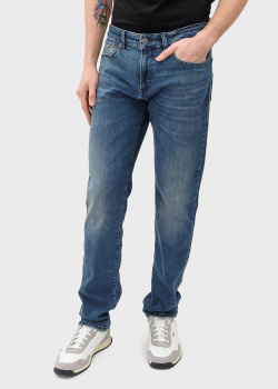 Мужские джинсы Hugo Boss синего цвета, фото