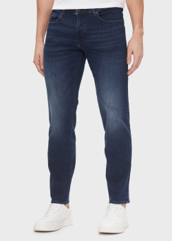 Прямые джинсы Hugo Boss синего цвета, фото