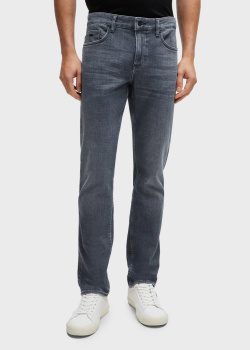 Сірі джинси Hugo Boss з ефектом потертості, фото