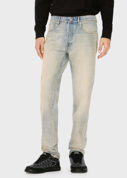 Голубые джинсы Kenzo с вышивкой на заднем кармане, фото