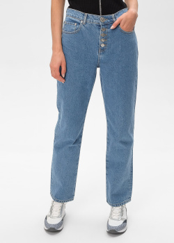 Голубые джинсы Love Moschino на пуговицах, фото