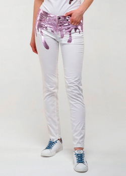 Білі джинси Love Moschino прямого крою, фото