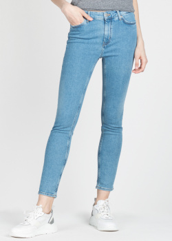 Зужені джинси M.i.h Jeans блакитного кольору, фото