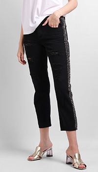 Черные джинсы Silvian Heach со стразами, фото