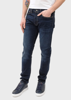 Темно-синие джинсы Polo Ralph Lauren с контрастной строчкой, фото