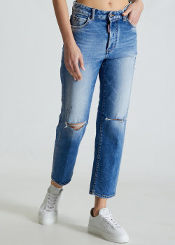 Рваные джинсы Dsquared2 с высокой талией, фото