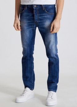 Мужские джинсы Dsquared2 темно-синего цвета, фото
