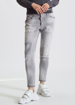 Прямые джинсы Dsquared2 серого цвета, фото