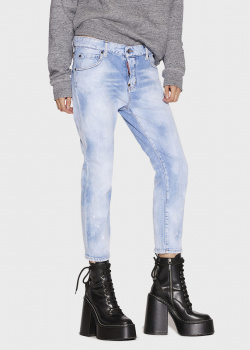 Укорочені джинси Dsquared2 блакитного кольору, фото