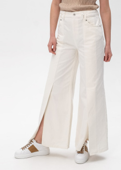 Білі джинси Twin-Set Actitude з розрізами, фото