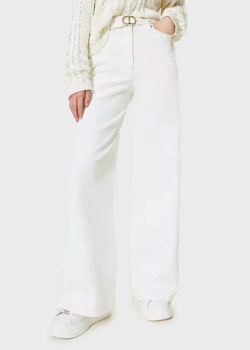 Белые джинсы Twin-Set с поясом в тон, фото