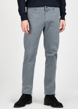 Серые джинсы Kiton с косыми карманами, фото