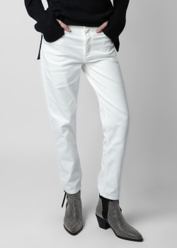 Укороченные белые джинсы Zadig & Voltaire, фото