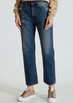 Рваные джинсы Semicouture синего цвета, фото