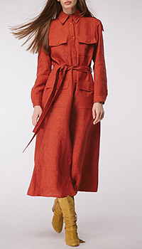 Сукня-сафарі Shako теракотового кольору, фото