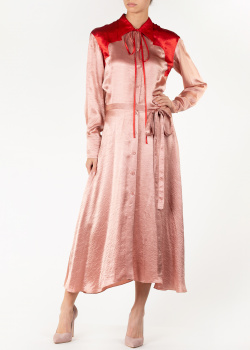 Бежевое платье-рубашка Nina Ricci средней длины, фото
