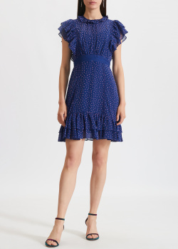 Платье синего цвета Three Floor с оборками, фото