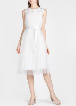 Белое платье Fabiana Filippi с плиссированной юбкой, фото