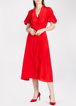 Шелковое платье Patou красного цвета, фото