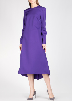 Фиолетовое платье Rochas с асимметричным подолом, фото