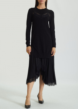 Черное платье Marco Bologna с кружевными вставками, фото